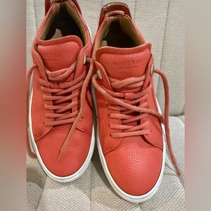 Buscemi Coral Leather Sneakers